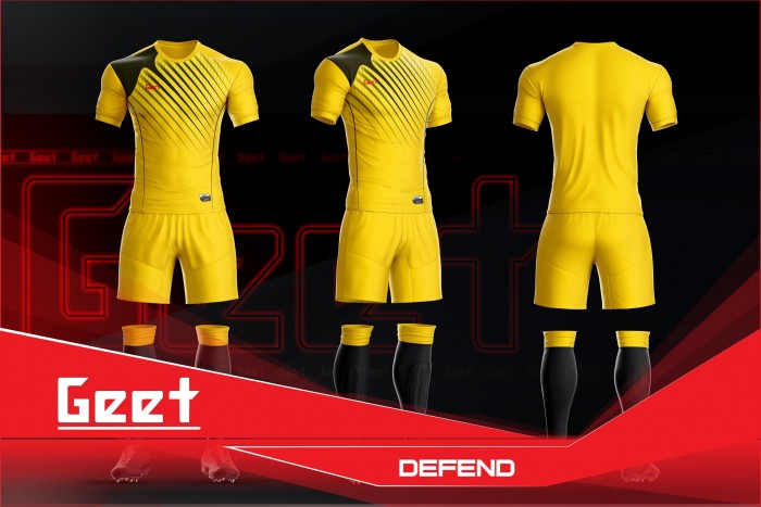 Bộ áo bóng đá Defend Vàng