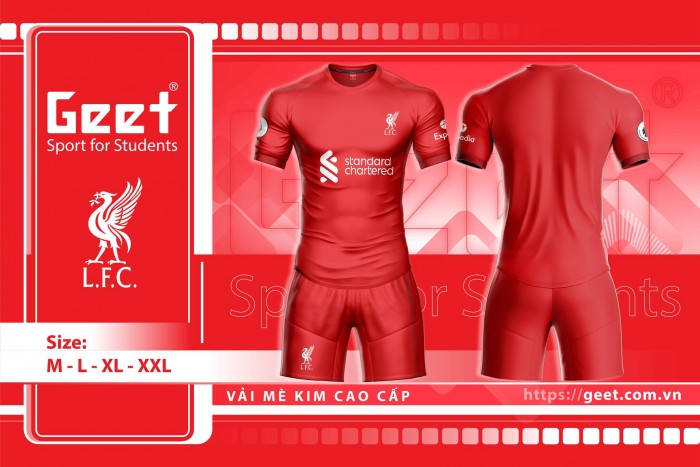Bộ áo bóng đá Liverpool đỏ 2022 - 2023